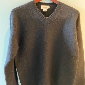 J. Crew Black wool v-neck sweater